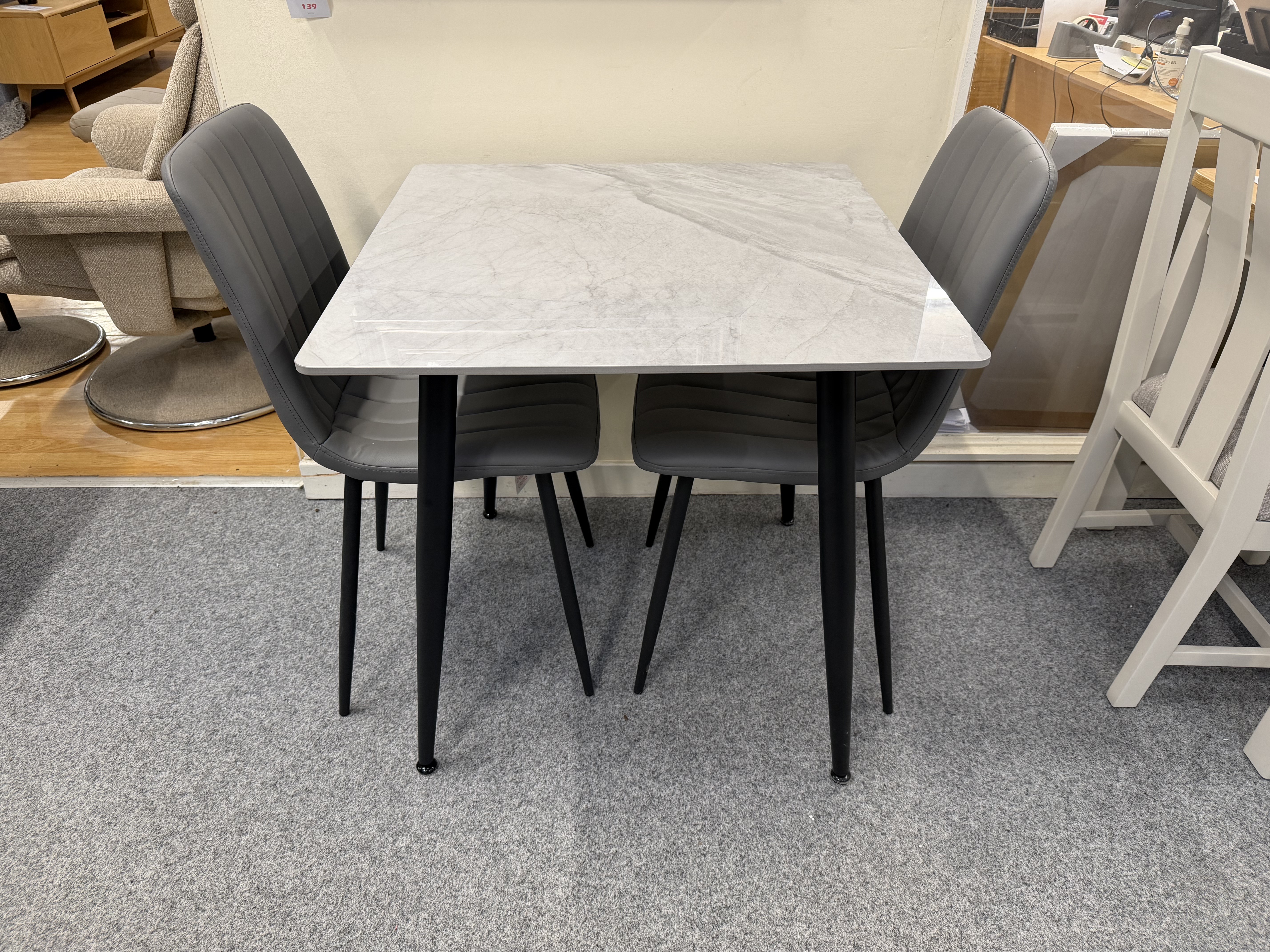 Sintered Stone Dining Table + 2 Chairs