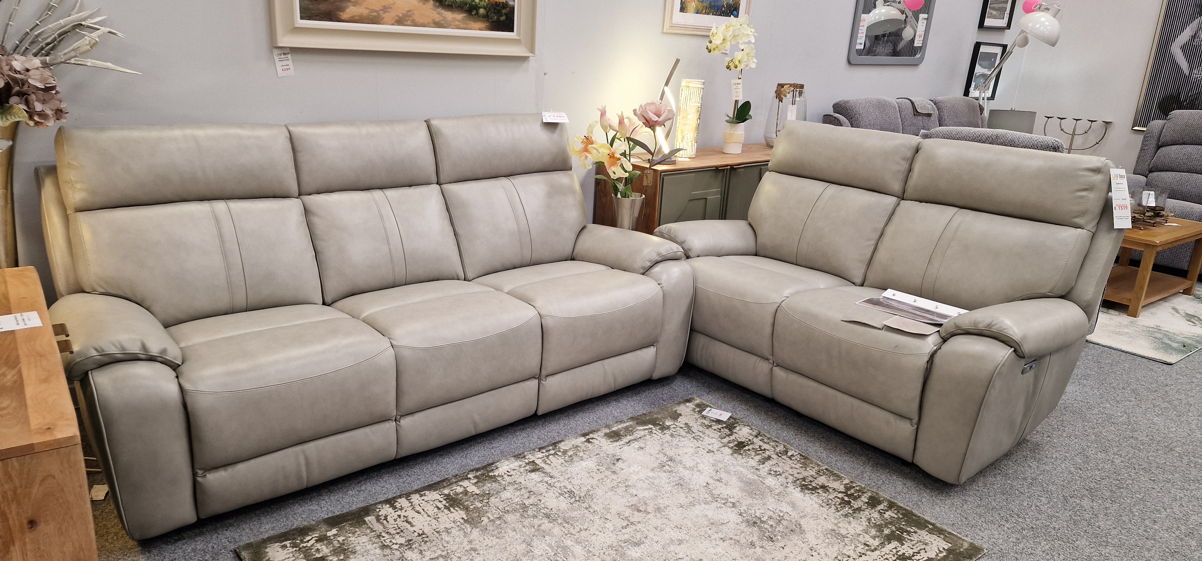 Premier Leather 3 & 2 Seater Electric Recliner Sofa Set