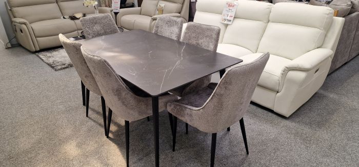 1.6m Dining Table & 6 X Mallory Chairs