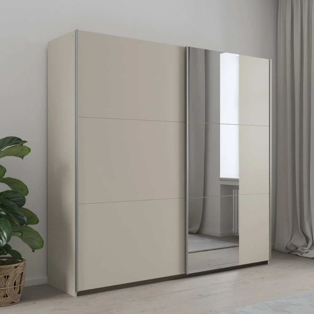 2 Door 1 Mirror Sliding Wardrobe
