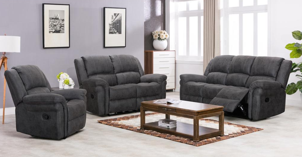 3 Seater Settee Plus 2 Seater Settee With Recliner Actions Plus Console Section 