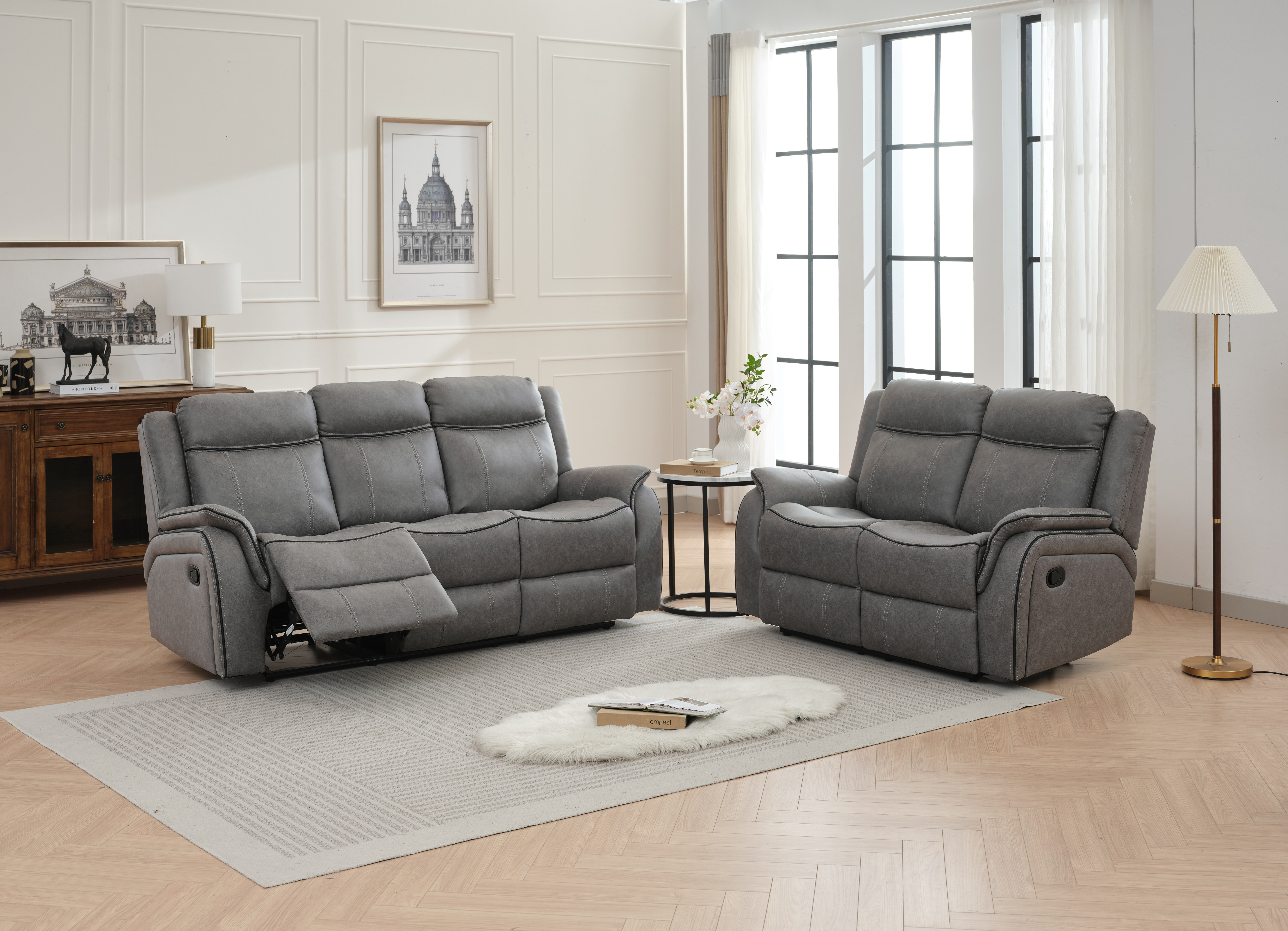 3 Seater Recliner Settee Plus 2 Seater Recliner Settee